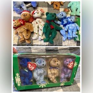 BUNDLE: 6 Christmas Beanie Babies/Teenies and Jingle Beanies Collection